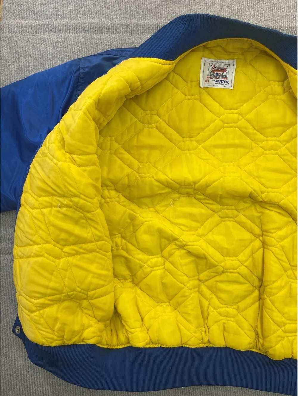 Vintage Milwaukee Brewers Starter Satin Jacket Size Large Blue MLB Bomber Snap